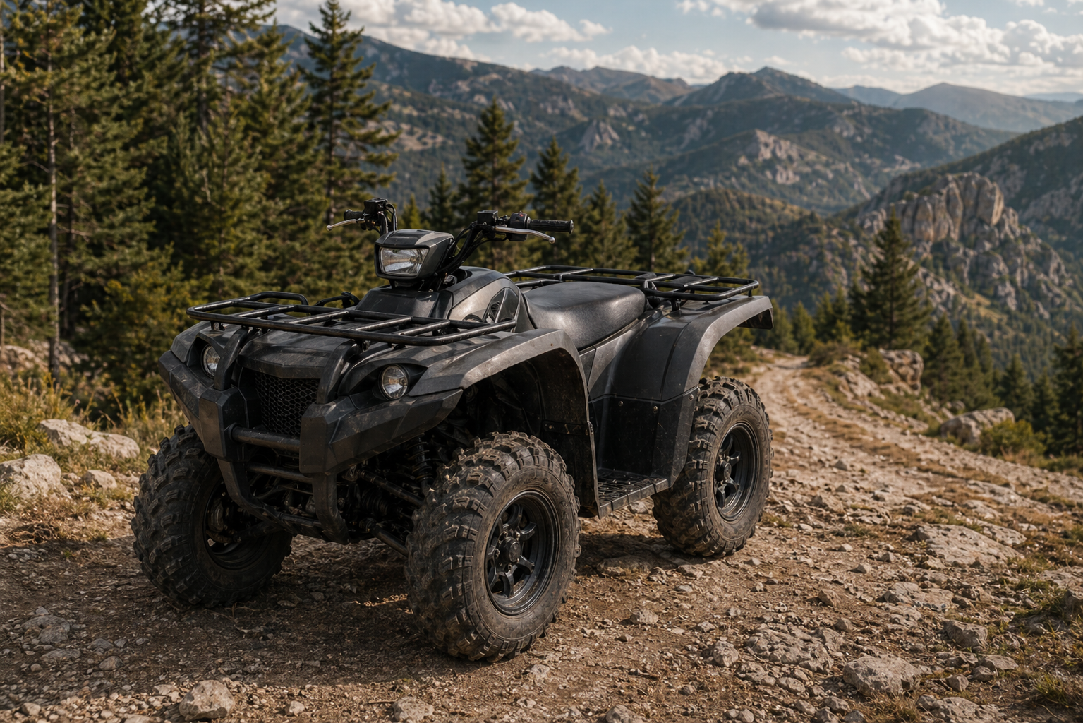 Yamaha Grizzly 550 në rrugë malore